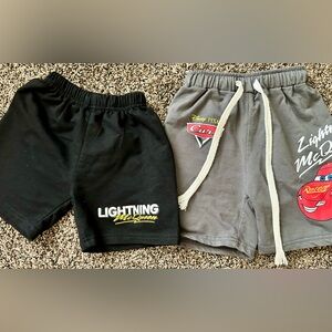 Cars Kids Shorts Set - Black and Gray